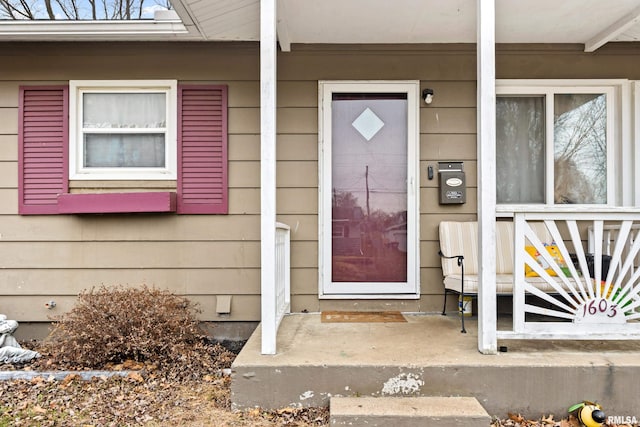 view of exterior entry