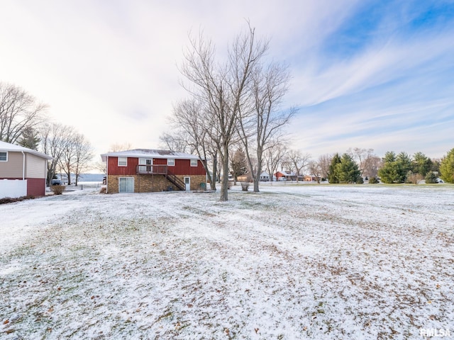 view of snowy yard