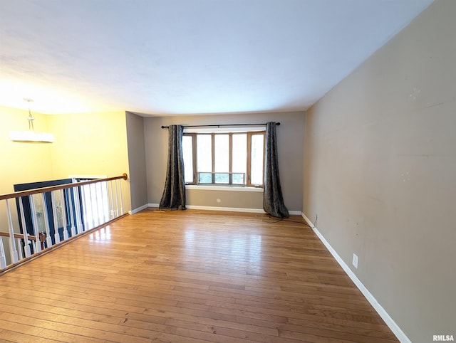 empty room featuring light hardwood / wood-style flooring