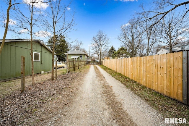 view of road