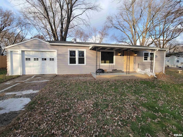 view of front of home featuring a garage