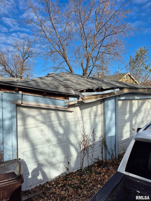 view of home's exterior featuring a garage