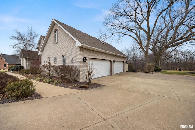 view of home's exterior featuring a garage