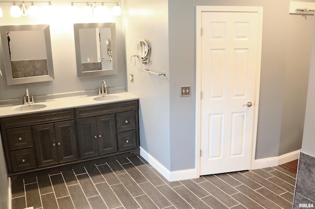 bathroom with vanity