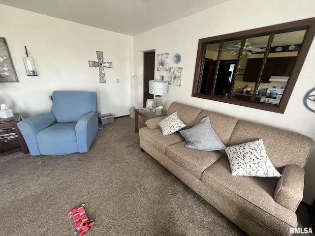 view of carpeted living room