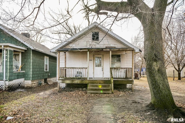 bungalow-style house with a porch