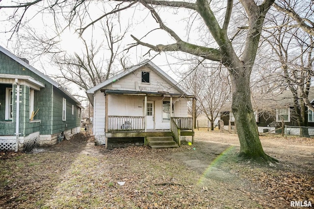 bungalow with covered porch