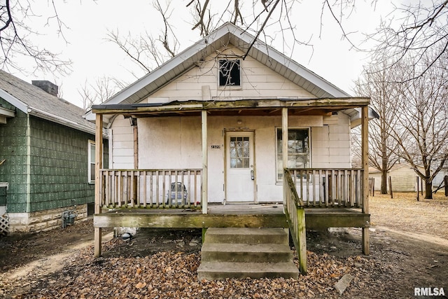 bungalow with covered porch