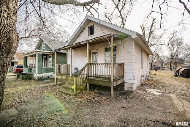 bungalow-style house featuring a porch