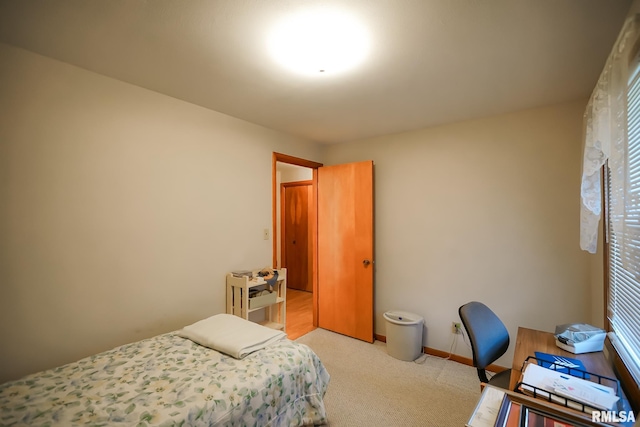 view of carpeted bedroom