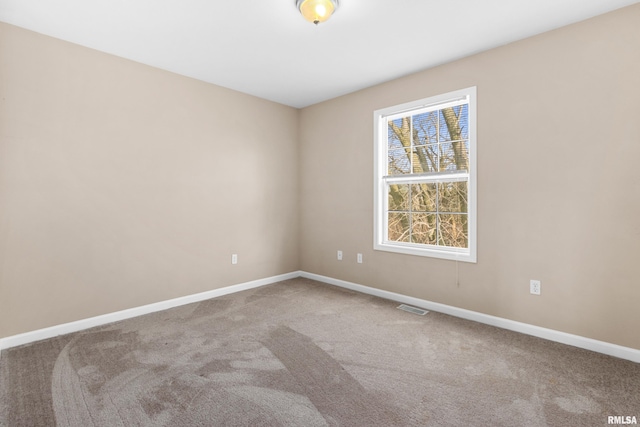 spare room featuring carpet floors