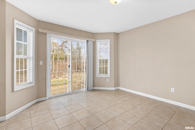 view of tiled spare room