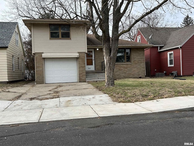 tri-level home with a garage