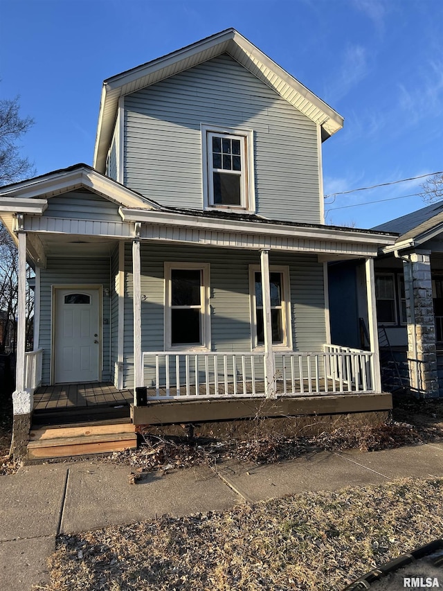 view of front of house with a porch