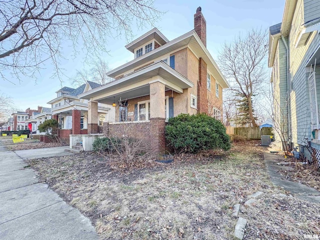 view of home's exterior featuring central AC unit