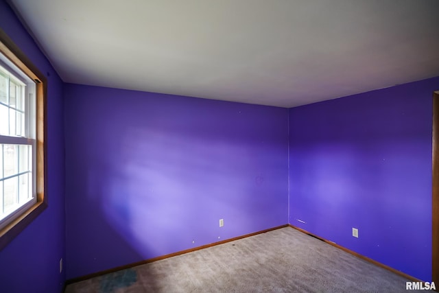 view of carpeted spare room