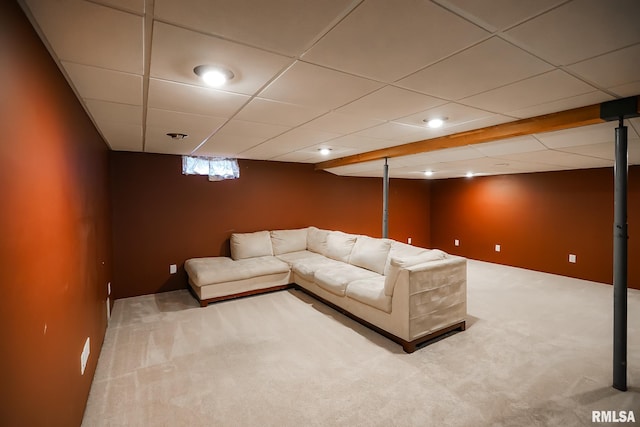 unfurnished living room featuring carpet flooring