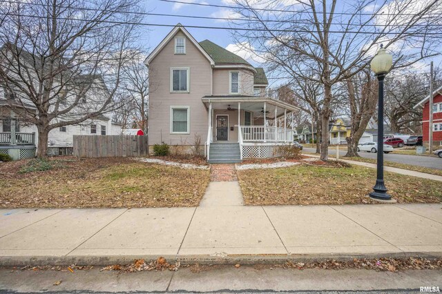 view of front of home with a porch