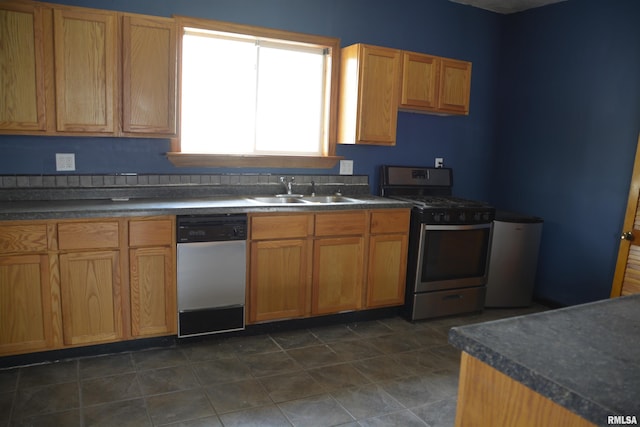 kitchen with stainless steel appliances and sink