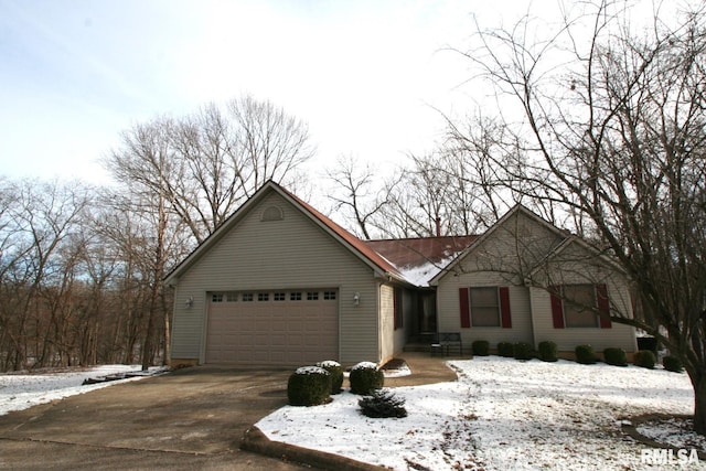 ranch-style house with a garage