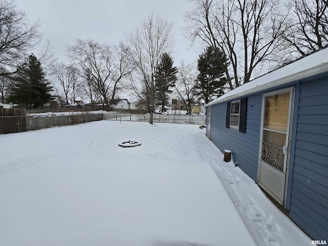 view of snowy yard