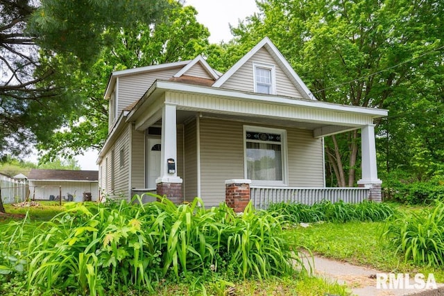 bungalow featuring a porch