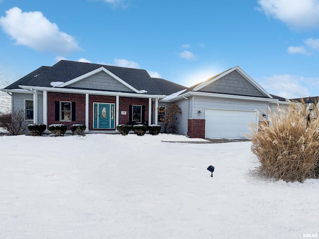 view of front of house featuring a garage