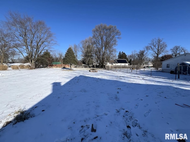 view of snowy yard