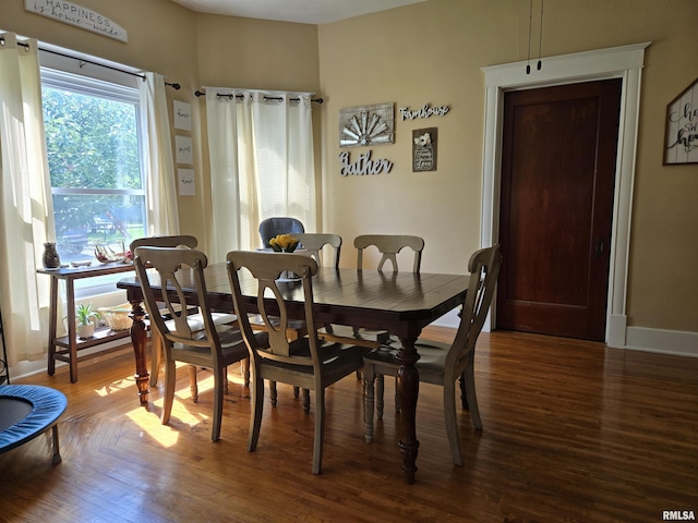 505 W Main St, La Harpe, IL 61450 - dining area with wood finished floors and baseboards
