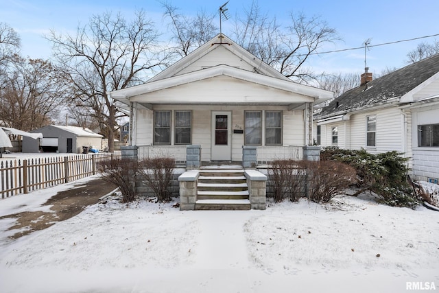 bungalow-style home with covered porch