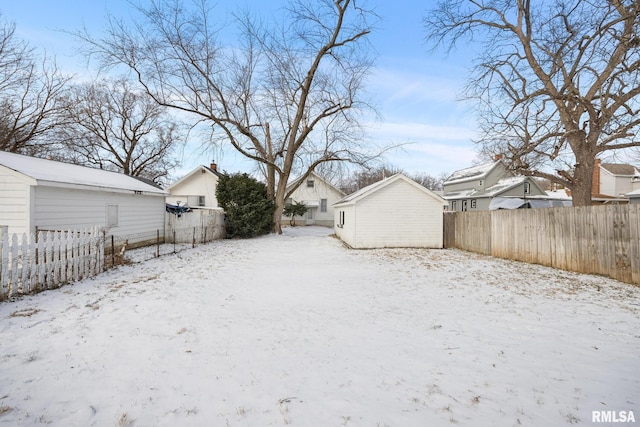 view of snowy yard