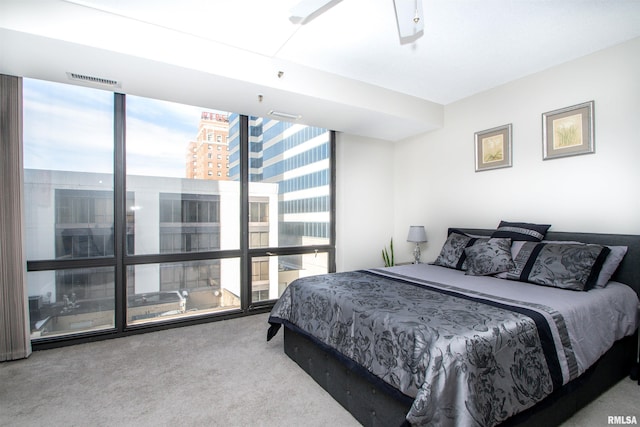 123 SW Jefferson St Unit E4W, Peoria, IL 61602 - bedroom with carpet flooring and a wall of windows