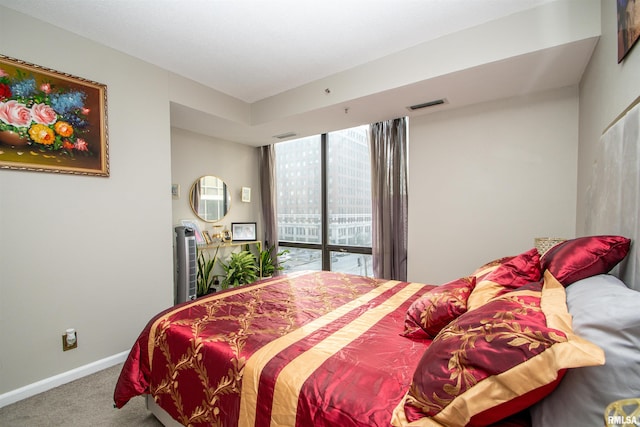 bedroom featuring carpet flooring