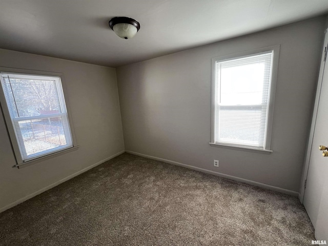 view of carpeted empty room