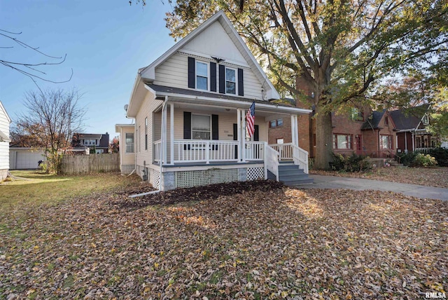 view of front facade with a porch