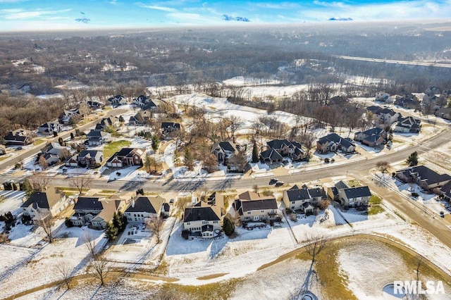 view of snowy aerial view