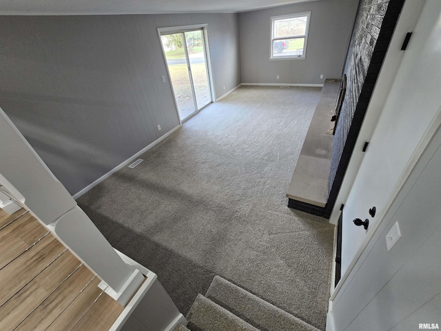 interior space featuring carpet floors and a wealth of natural light