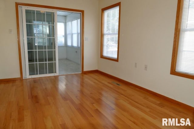 interior space with light wood-type flooring