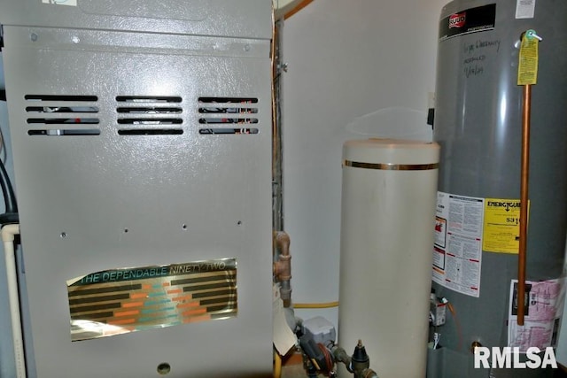 utilities with heating unit and water heater