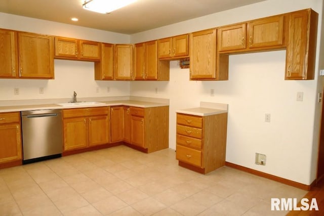 kitchen with dishwasher and sink