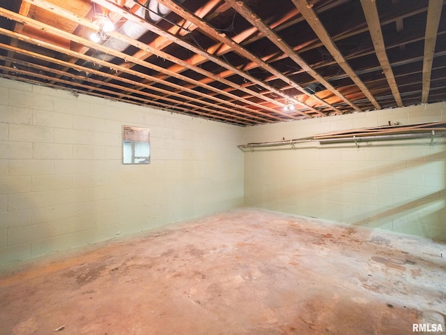 view of basement