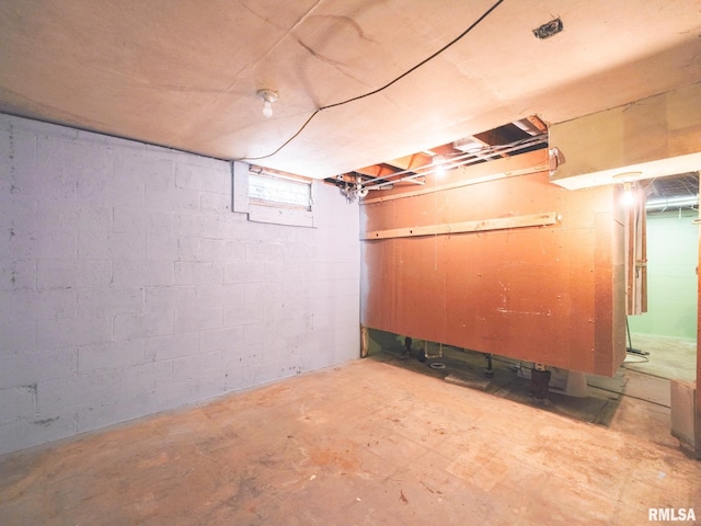 view of basement