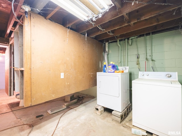 laundry area featuring independent washer and dryer