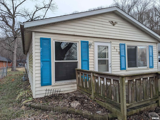 exterior space featuring fence