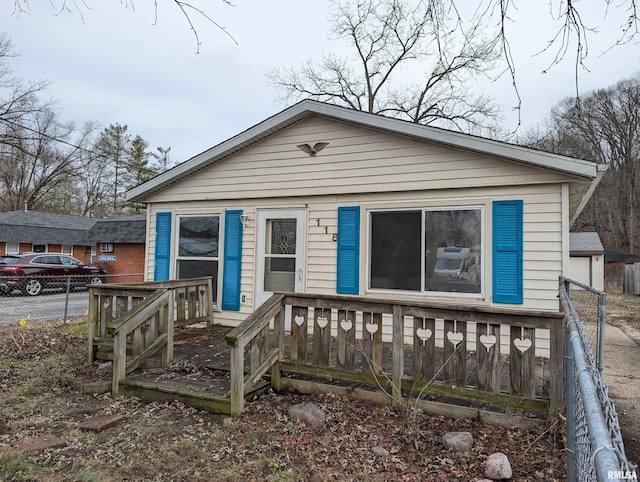 view of bungalow-style home