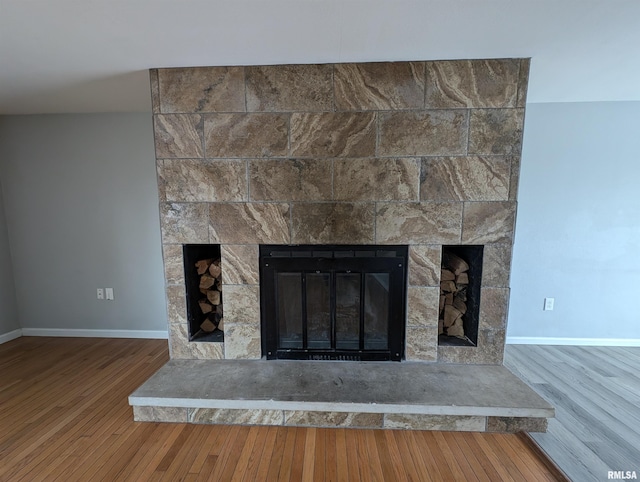 interior details with hardwood / wood-style floors