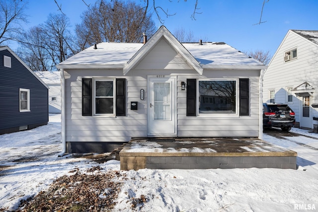 view of bungalow-style house