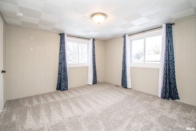 unfurnished room featuring carpet flooring and a healthy amount of sunlight