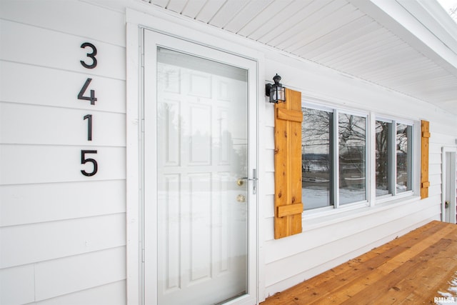 view of doorway to property