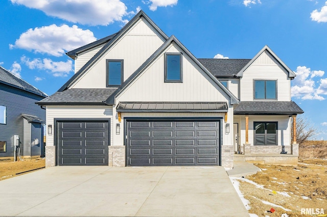 view of front of home featuring a garage